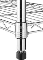 Whitmor 3 Tier Shelving Unit, Metal Storage Shelves, 400 lbs Capacity per Shelf, 1200 lbs Total, Easy Assembly Home Organizer for Pantry, Kitchen, Garage, Plant, 36"L x 14"W x 36"H, Chrome