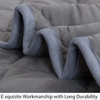 NTBAY Down Alternative Oversized Toddler Comforter, Super Soft and Warm Solid Color Baby Crib Quilted Blanket, 43x60 inches, Dark Grey