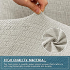 H.VERSAILTEX 100% Waterproof Jacquard Futon Cover Stretch Armless Sofa Cover Soft Futon Slipcover with Elastic Bottom Thick Sofa Bed Furniture Protector Covers for Washable Futon，Pale Oak