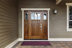 WaterHog Diamond | Commercial-Grade Entrance Mat with Rubber Border – Indoor/Outdoor, Quick Drying, Stain Resistant Door Mat (Medium Brown, 3' x 4')