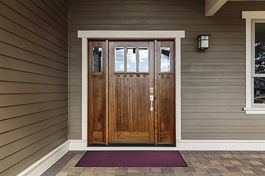 WaterHog Diamond | Commercial-Grade Entrance Mat with Rubber Border – Indoor/Outdoor, Quick Drying, Stain Resistant Door Mat (Dark Brown, 3' x 10')
