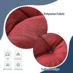Chair Cushions for Dining Chairs, Seat Cushions for Kitchen Chairs, Indoor Seat Cushions with Ties, Tufted Foam Chair Pads, Non Slip Chair Cushions Set of 4, 15.5" x 15.5" x 4", Red