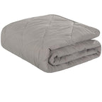 NTBAY Down Alternative Toddler Comforter, Lightweight and Warm Solid Color Baby Crib Quilted Blanket, 39x47 inches, Smoke Grey