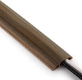 ZhiYo 5.6ft Cord Covers for Wires on Floor, Cord Hider Floor Hide Extension Cords, Soft PVC Cable Cover Cable Protector, Wire Cavity W0.62in H0.31in, Smoked Brown Wood