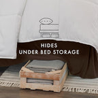 Linen Market Bed Skirt - Ultra Soft Microfiber - Easy Fit with 14 Inch Tailored Drop - Hotel Quality, Shrinkage & Fade Resistant - Bed Cover - Queen Bed Set - Bedroom Décor - (Queen, Chocolate)