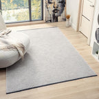 LUXE WEAVERS Modern Farmhouse Beige 9x12 Washable Area Rug, Anti-Slip Diamond Pattern Carpet