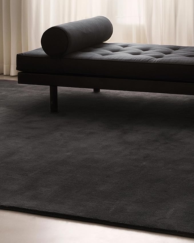 Hand-Tufted Wool Rectangle Area Rug – Soft Premium Wool Carpet for Living Room, Bedroom & Home Décor – 10X13 ft| Pencil Grey – Durable, Non-Slip Backing, Handcrafted Rug