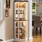 PAKASEPT 71'' Farmhouse Display Curio Cabinet