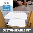 Drymate Premium Luxury Shelf & Drawer Liner, Thick Cushioned Fabric, Non-Adhesive, Absorbent, Waterproof, Slip-Resistant, Liners for Kitchen Cabinets, Cupboards (USA Made)(12”x59”)(2-Pack)(White)