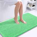 OLANLY Bathroom Rugs 44x24, Extra Soft Absorbent Chenille Bath Rugs, Rubber Backing Quick Dry, Machine Washable Bath Mats for Bathroom Floor, Tub and Shower, Home Decor Accessories, Mint Green