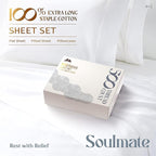 Mayfair Linen 100% Cotton Sheets King Size Bed Set - 500 Thread Count Sheets King Size 4 PC Set (White), Soft, Cooling, Hotel-Quality 16" Deep Pocket Cotton Bedsheet for Hot Sleepers