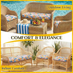 1 MIDDLE ONE Wicker Chair Cushions 3 Pieces Set