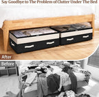 Dolicer 4 Pack Under Bed Storage with Wheels, 6in-10in Height Adjustable Underbed Storage Containers, 92L XXXL Under Bed Drawers Rolling Bin with Clear Lids for Dorm Shoes Clothes Organizers(Black)