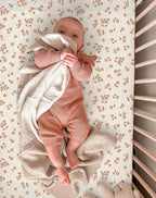 Muslin Bedside Bassinet Sheets 2 Pack, 33x20 Fitted Ultra Soft & Breathable Bedside Sleeper Sheets, Ideal for Baby Girl and Boy, Perfect for Newborns (Floral & Pink)