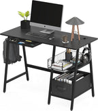 Simple Houseware Pull-Out Cabinet Sliding Basket Organizer, 17.2" D x 9.7" W x 5" H – Black, Ideal for Kitchen and Bathroom Cabinet Storage, Under Sink or Pantry Organization