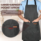 Serrenf 2 Pack Apron, Cooking Kitchen Aprons, Adjustable Bib Apron with 2 Pockets for Men Women Chef Apron