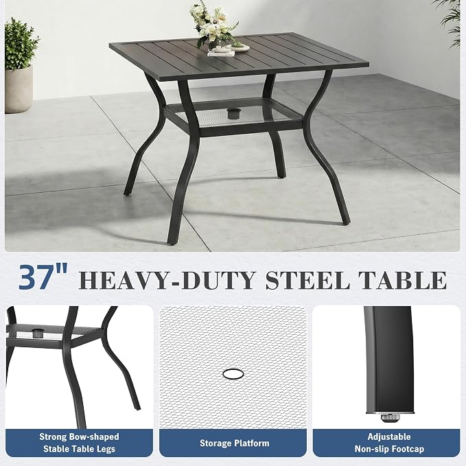HOMREST 5 Piece Outdoor Patio Dining Set