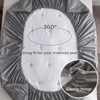 Simple&Opulence Cooling Quilted Mattress Pad – Fitted Sheet Mattress Protector Cover with Elastic Corners, Soft & Breathable, 16 Inch Deep Pocket (Dark Grey,Full)