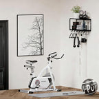 TJ.MOREE 2 Tier Floating Shelf Compatible with Tonal Accessories, T-Bracket Lock Adapters Hanger, Wall Mount Home Gym Storage Rack for Fitness Equipment, Black
