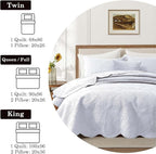 IR Imperial Rooms 10 Pack Twin Quilt Bedding Set (68" x 86") - Bulk Wholesale for Hotels, Guest Bedroom & Airbnbs - Lightweight Microfiber Reversible Floral Embossed Quilts Bedspreads (White)