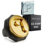 Berlinzo Brass Ice Stamp Ring Letter L
