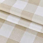 Classic Gingham Tablecloth Fabric - Oblong 58x120 Water Resistant Chequered Pattern Table Cloth for Indoor/Outdoor Use - Tabletop Cover for Birthday, Picnics, Gardens, and Parties