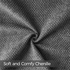 a moment Dark Gray Chenille Throw Pillow Covers 22x22 Inch Pack of 2 Modern Decorative Throw Pillow Covers Farmhouse Cross Covers Home Decor for Sofa Bedroom Living Room