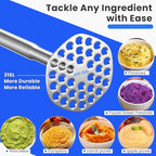 316L Stainless Steel Potato Masher, Dishwasher Safe, Bean Masher