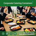 38oz Heavy Duty Meal Prep Containers with Lids, APSIC 50 Sets 1-Compartment Disposable Plastic To Go Containers, BPA Free Microwave Safe Take Out Food Storage Box for Lunch Leftover Freezer Dishwasher