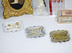 Funly mee Antique Trinket Dish Vintage Jewelry Tray, Ring Holder (White, S)