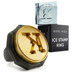Berlinzo Brass Ice Stamp Ring Letter L