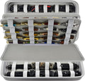 GWCASE Display Case for 66+ Pocket Knives. Folding Holder, Butterfly Storage Organizer, Knives Roll Collection Pouch Carrier Bag for Survival Tactical Outdoor for EDC Mini -Grey