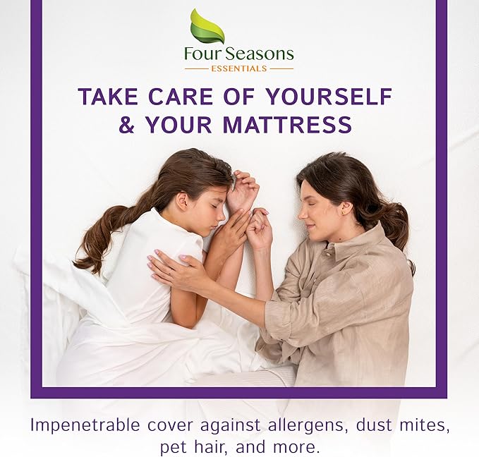 Split Queen Waterproof Mattress Protector 30" x 80" (2PCs) - Fitted Sheet Mattress Cover with Deep Pockets - Hypoallergenic, Breathable, Water Proof, Noiseless, Vinyl Free