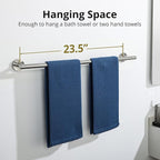 SAYAYO Towel Racks for Bathroom Brushed Nickel, 24 Inch Towel Bar Towel Rod Towel Holder Wall Mount SUS304 Stainless Steel (26 Inch Total Length)