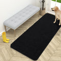 OLANLY Dog Door Mat for Muddy Paws 59x24, Absorbs Moisture and Dirt, Absorbent Non-Slip Washable Doormat, Quick Dry Chenille Mud Mat for Dogs, Entry Indoor Entryway Carpet for Inside Floor, Black