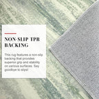 Modern Abstract Entryway Rug Indoor 2x3 Washable Rug Non-Slip Soft Small Area Rug Sage Green Grey Kitchen Mats Thin Print Faux Wool Floor Carpet Throw Rugs for Entrance Bedroom