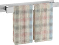 Bathroom Towel Bars,16-Inch Stainless Steel Towel Bar for Large Towel,Strong Self-Adhesive/Screws Wall Mounting,Rust-Proof,Towel Holder for Bathroom and Kitchen Storage (Brushed Nickel)