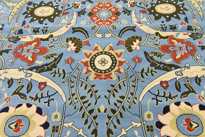 Unique Loom Espahan Collection Area Rug - Cape Cod (7' 10" Square, Blue/ Black)