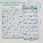Toddler Nap Mat with Removable Pillow,Ultra Soft Slumber Bags for Girls,Kids Sleeping Bags with Roll Up Design, Perfect for Preschool,Daycare,Kindergarten