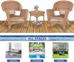 Jeco 3 Piece Rocker Wicker Chair Set