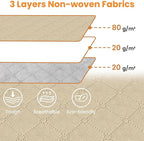 Fab totes 24 Gallons Clothes Storage, Foldable Thick Fabric Blanket Storage Bags, Containers for Organizing Bedroom, Closet, Clothing, Comforter, Organization with Handle (8 Pack,Beige)