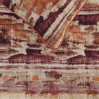 The HomeCentric King Queen Twin Pink & Orange Designer King 90"x18" Bed Runner with Pillow Cover, Ikat & Quilted Bed Scarf on Cotton Printed Fabric - Ikat Splash