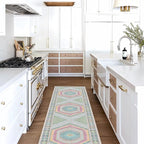 Fame Living Washable Area Rug. Modern Farmhouse. Vintage. Turkish. Bohemian. Distressed. Oriental. Traditional. Rugs for Living Room. Dining. Bedroom. Office. Entryway. Foyer. (856GP, 2'5" x 9'8")