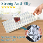 Drawer and Shelf Liner for Kitchen Cabinet: 17 in X 20 Ft Non Slip Waterproof Shelf Paper Non Adhesive Refrigerator Liners Silver Square Easy Liners for Bathroom with Knife Tape Measure