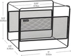 Mind Reader Hanging File Folder Organizer, Desktop Organizer, Storage, Office, Metal Mesh, Black