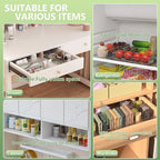 BLULEE 4-Piece Expandable Drawer Organizer Set, Adjustable Clear Bins with Dividers for Kitchen, Bathroom, Vanity & Office, Scalable Trays for Cosmetics, Utensils & Desk Accessories