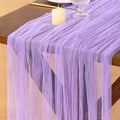 Socomi Lilac Cheesecloth Table Runner Tulle Gauze Cheese clothBoho Rustic 120 inch 10FT Runner for Wedding Party Baby Shower Birthday Holiday Decorations 3pcs