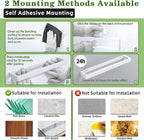 Alise 16 Inch Hand Towel Holder Towel Bar for Bathroom Wall Mounted by Adhesive or Drilling,Towel Racks for Bathroom Lavatory,SUS304 Stainless Steel Towel Hanger Towel Rail,White
