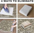KILOCOCO Moroccan Small Area Rug 2x3 Entryway Rugs Printed Vintage Floral Washable Rug Non-Slip Kitchen Rug Indoor Door Mat, Accent Throw Small Rugs for Laundry Room Bedroom Entrance, Taupe/Green