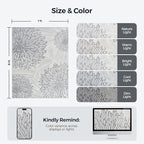 WITSHOCK 7x10 Washable Rug for Living Room,Modern Floral Distress Print Pattern Area Rugs,Stain Resistant with Non Slip Backing Carpet for Dining Room,Bedroom & Home Decor,Grey White